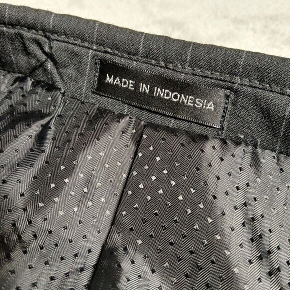 Gianco Polo Blazer Men 42R Black 3 Button Suit Preppy Super 140s Wool Sport Coat - Picture 6 of 14